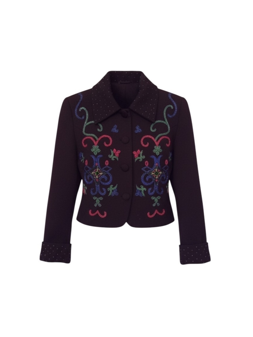 Vintage Cache Rare Wool Beaded Embellished Jacket